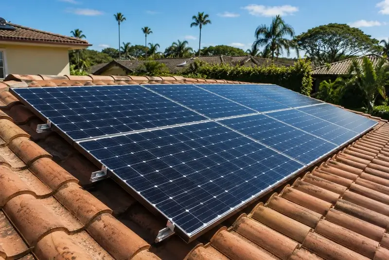 Installation de panneaux solaires à la Bastide-Clairence